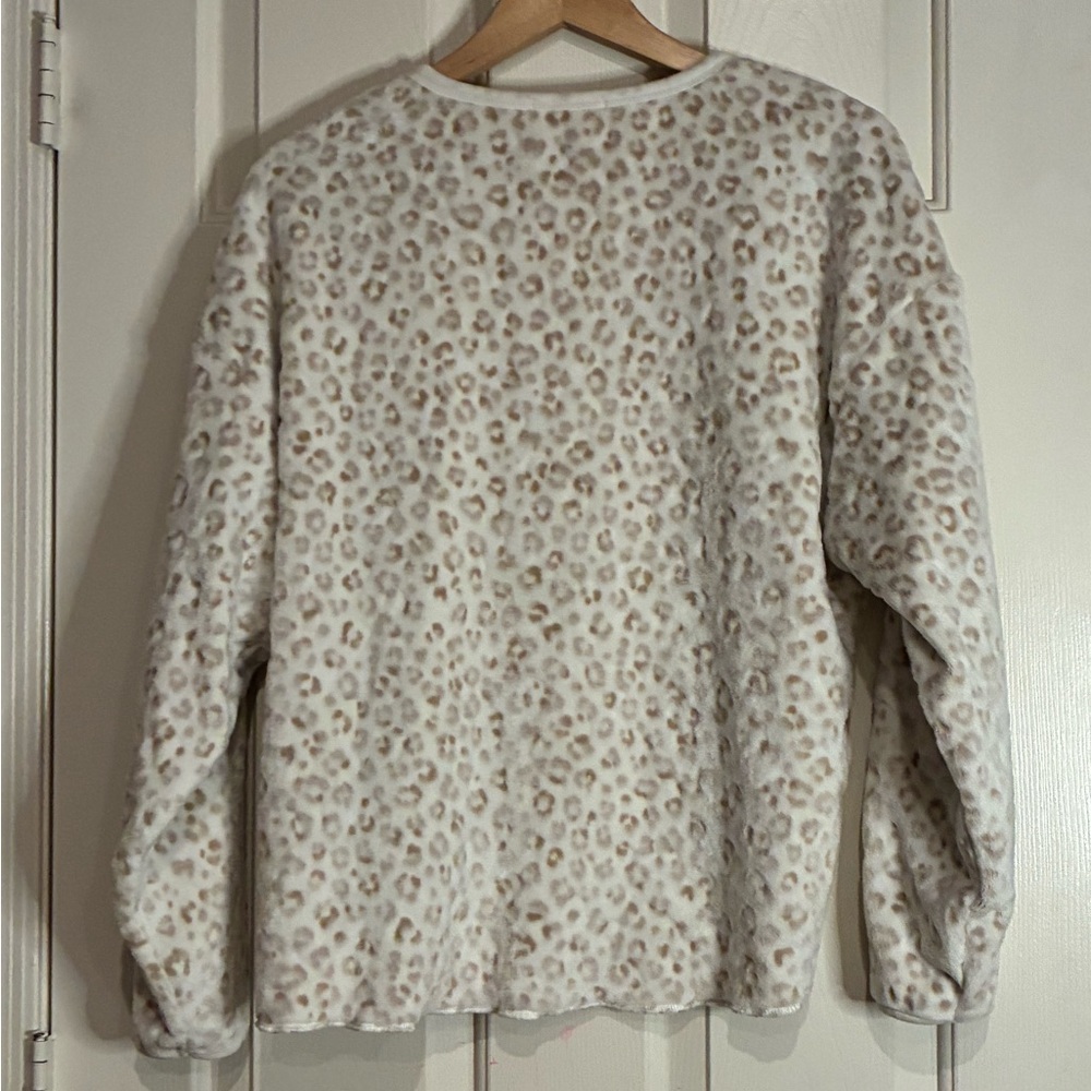 Z Supply Cream and Tan Animal Print Sweatshirt - Picture 3 of 7